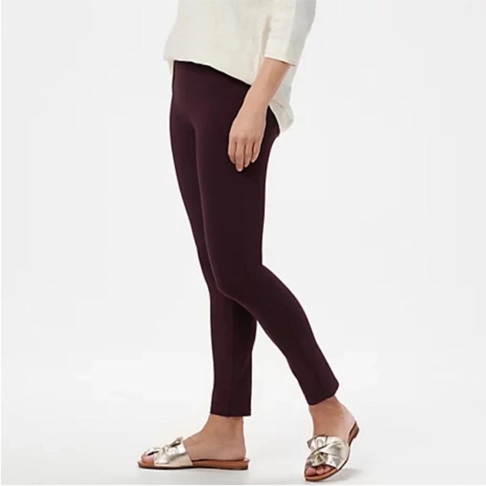SPANX Perfect Ponte Ankle Pant 20202R Skinny Jegging Legging Burgundy Size Large